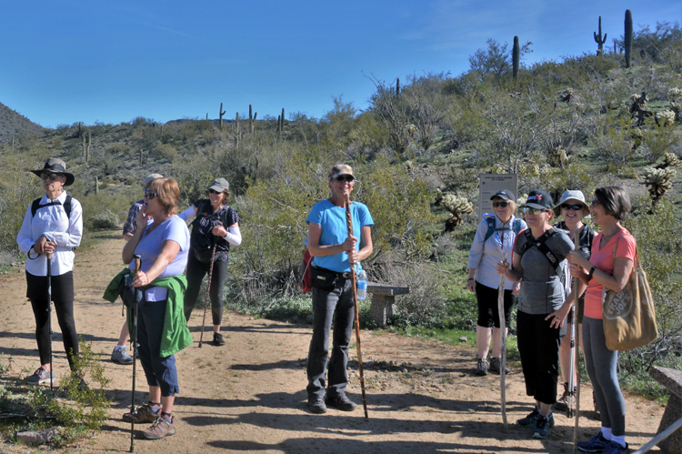 11 gals hiking
